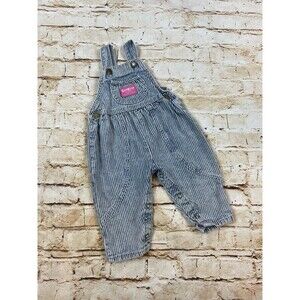 Vintage 80s Oshkosh Stripe Acid Wash Overalls